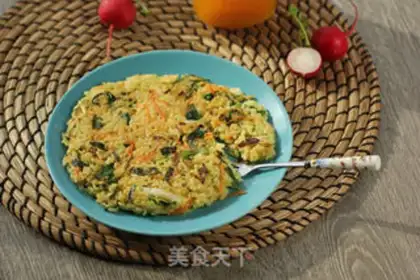 Make Vegetable rice cake step 7