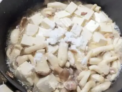 Make Shrimp mushroom tofu step 3