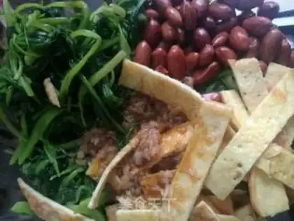 Make Spinach with peanuts step 4