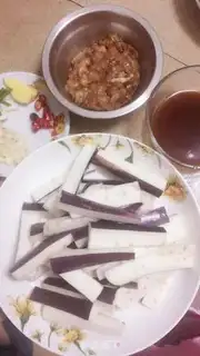 Make Meat and eggplant step 1