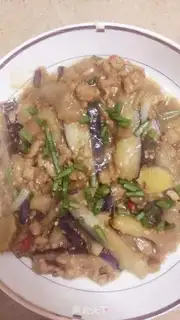 Make Meat and eggplant step 3