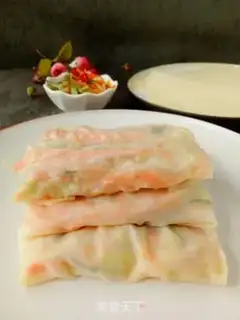 Make Spring roll with dumplings step 10