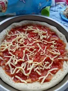 Make Meat pine squid pizza step 16