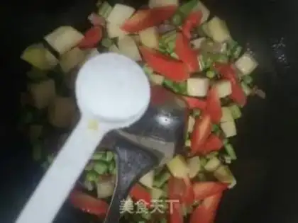 Make Ham squid rice step 9