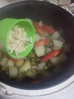 Make Ham squid rice step 11