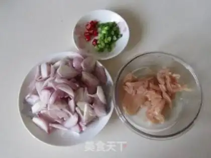 Make Onion-headed chicken silk step 0