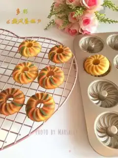 Make A multi-coloured cyclone cake step 17