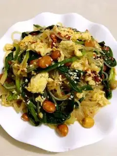 Make Egg fan spinach step 14