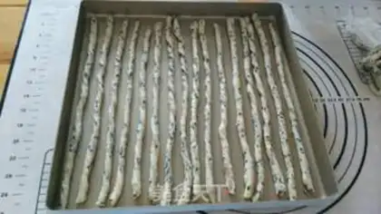 Make Meat pine sesame bread bar step 10