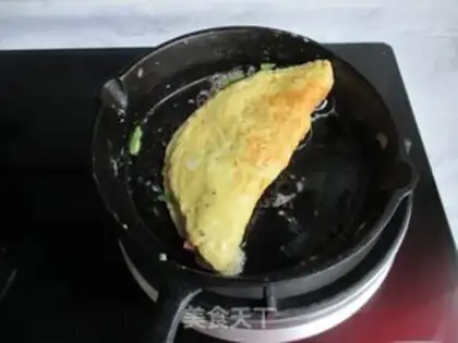 Make Spinach cheese fried eggs step 6