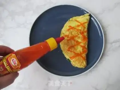 Make Spinach cheese fried eggs step 8