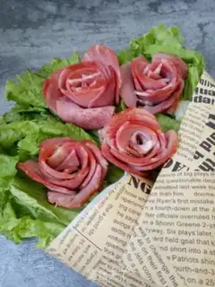 Make Baking bacon roses step 12
