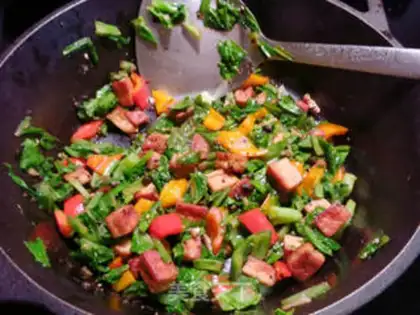 Make Wheat fried beans step 3