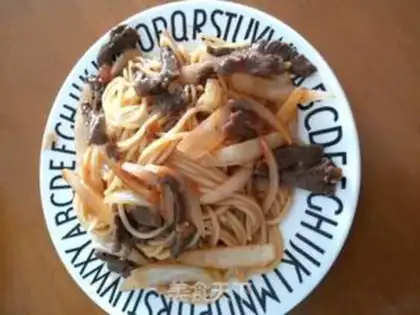 Make Black pepper willow pasta step 5