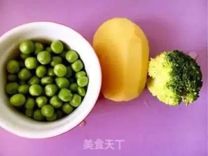 Make West blue potato pea mud step 0