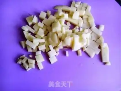 Make West blue potato pea mud step 1