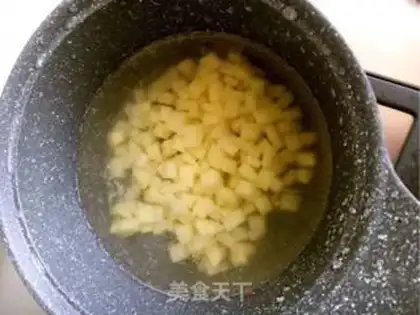 Make West blue potato pea mud step 2