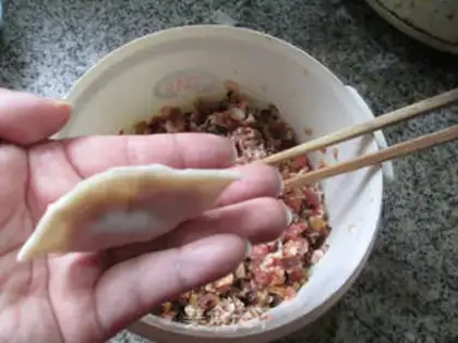 Make A mushroom dumpling step 8