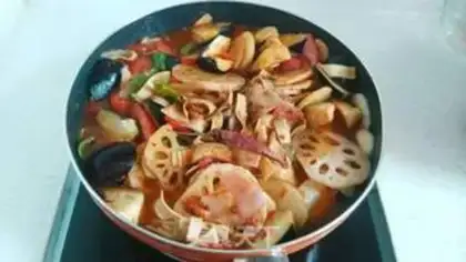 Make Spicy roasted bass with fruit tea step 13