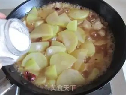 Make Potato fried meat step 7