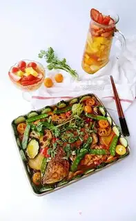 Make Spicy roasted bass with fruit tea step 23