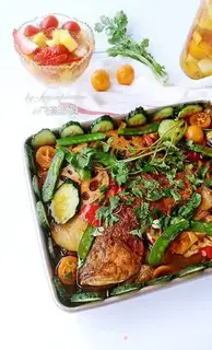 Make Spicy roasted bass with fruit tea step 24