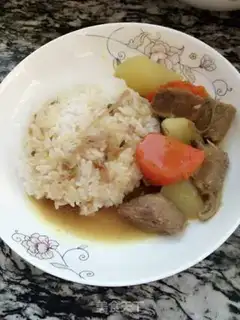 Make Curry beef rice step 6