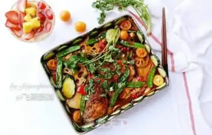 Make Spicy roasted bass with fruit tea step 25