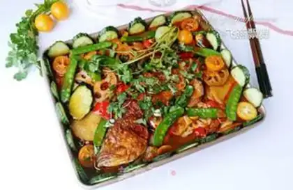 Make Spicy roasted bass with fruit tea step 27