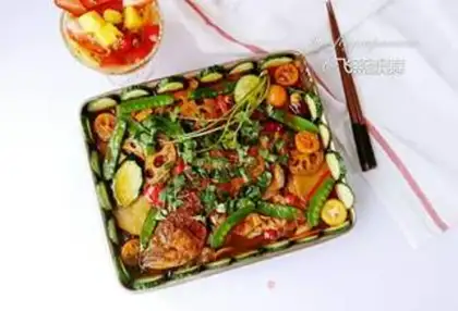 Make Spicy roasted bass with fruit tea step 28