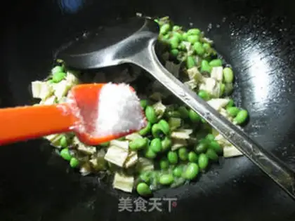 Make Snow pickles and mashed beans step 5