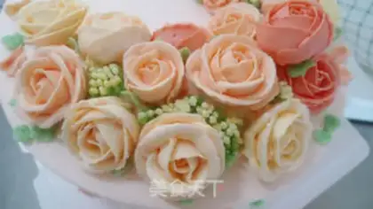 Make Korean flower cake step 4