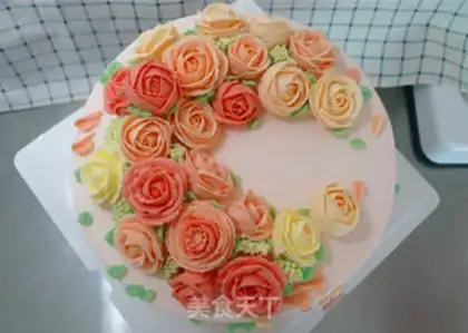 Make Korean flower cake step 5