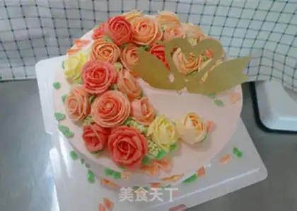 Make Korean flower cake step 6