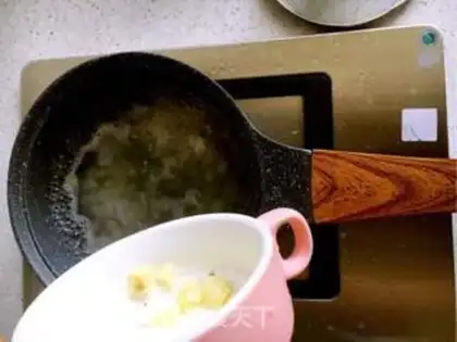 Make Peas and potatoes and yogurt step 2