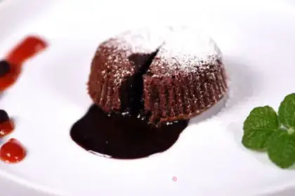 Make Chocolate lava cake step 5