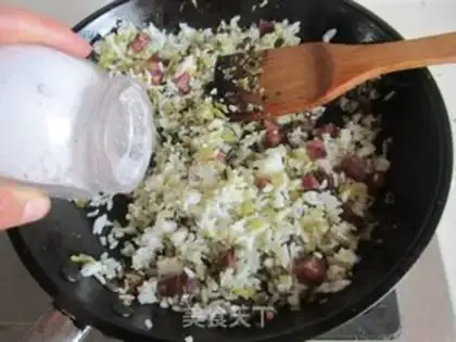 Make Snow sausage and rice step 4