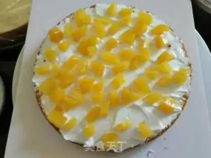 Make Cherry cream birthday cake step 9