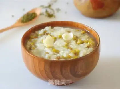 Make Green bean ice cream congee step 4