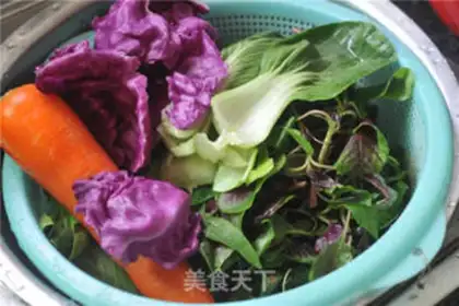Make Colored vegetable egg dumplings step 1