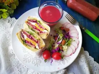 Make A brown wheat sandwich step 17