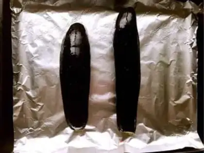 Make Pine and garlic roasted eggplant step 0