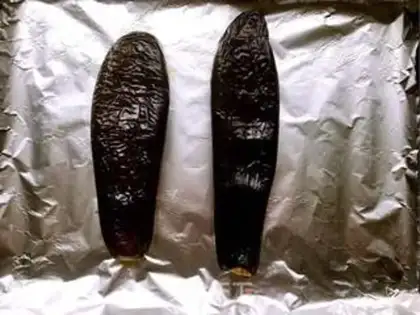 Make Pine and garlic roasted eggplant step 5