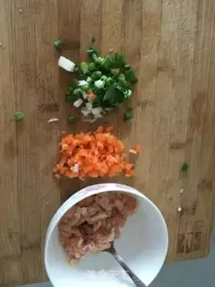 Make Chicken fried pumpkin step 1