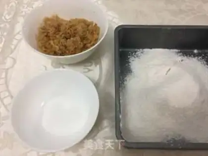 Make Meat pine cake step 1
