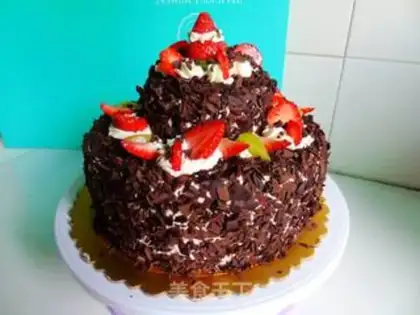 Make Chocolate strawberry cake step 9