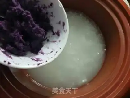 Make Purple potato silver congee step 3