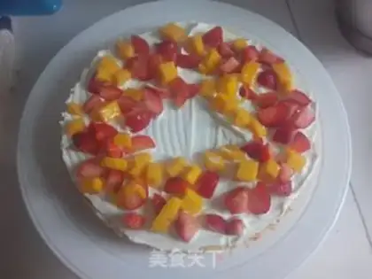 Make Strawberry Snowcake step 12