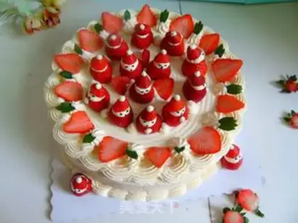 Make Strawberry Snowcake step 15