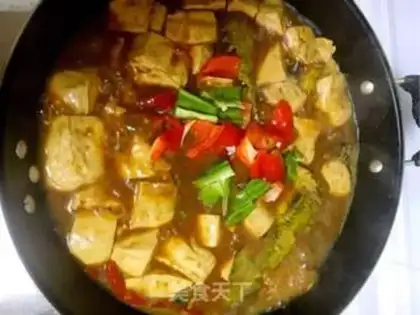 Make The stingy fish burn tofu step 10